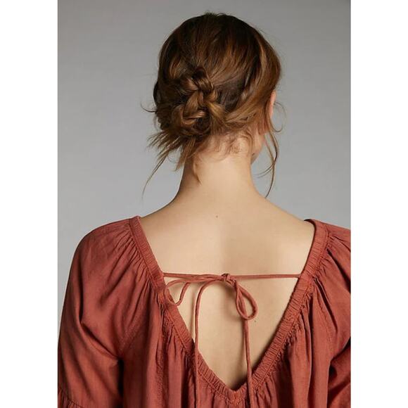 Daily Practice by Anthropologie Boho Mollie Mini Dress Cocoa‎ Powder Size Medium - Picture 4 of 10